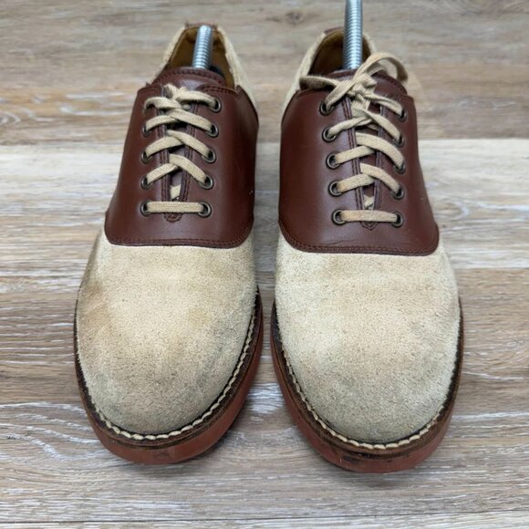 Tommy Hilfiger Brown Suede Saddle Style Oxford Shoes Men's Size 10 - Picture 2 of 7